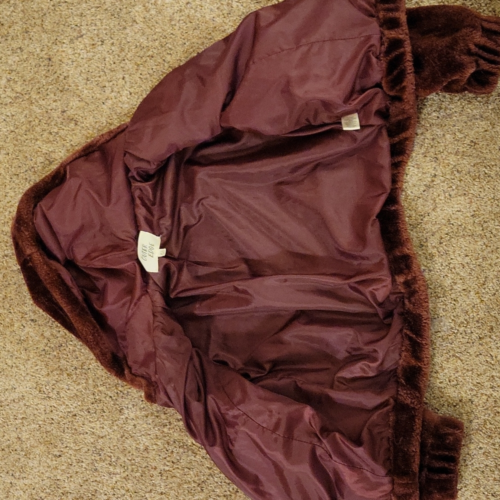 Faux Fur Magenta Jacket - Outer Edge - Picture 4 of 6